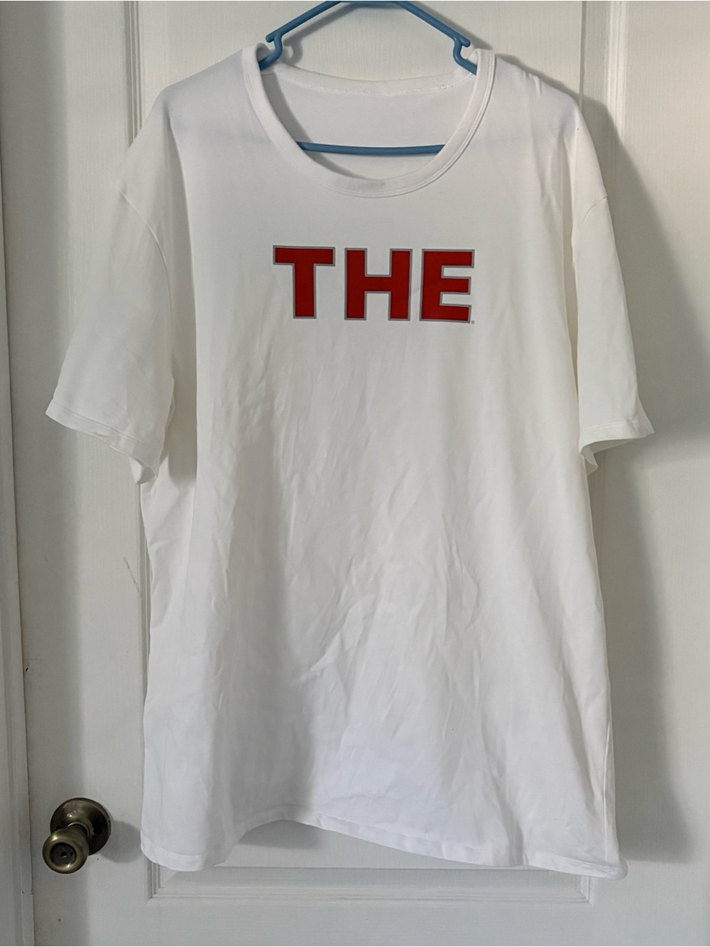 lululemon athletica White Short Sleeve Tee with Red 'THE' Graphic